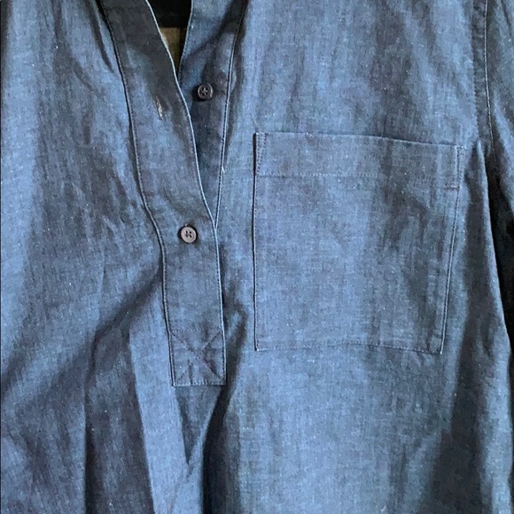 Cos navy half button shirt - Picture 3 of 5